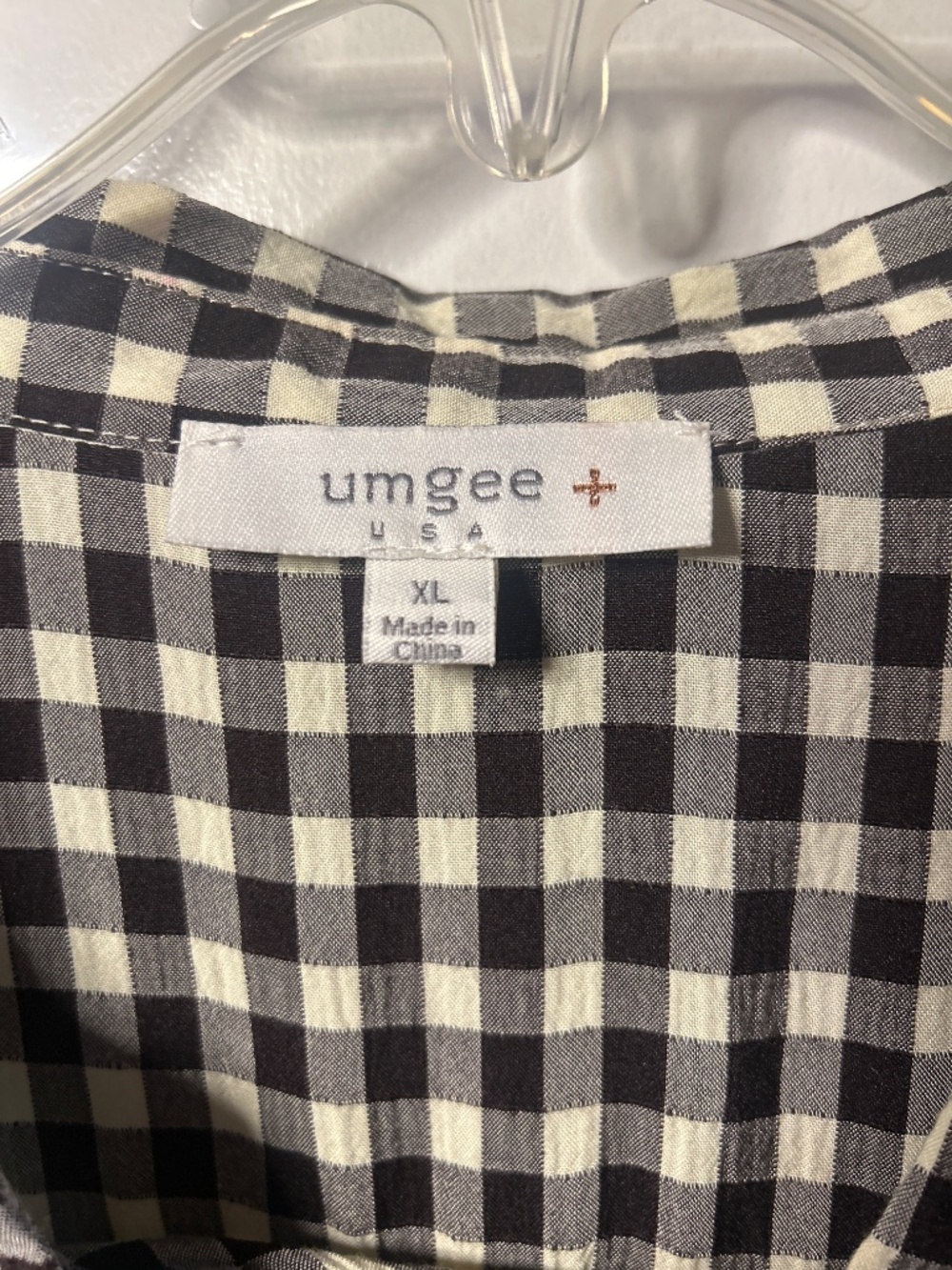Umgee black and white gingham Tiered Mini Dress - Picture 3 of 4
